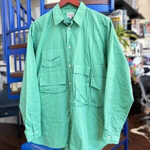 BEAMS+ Green Utility Pocket Button-Up Shirt  – M